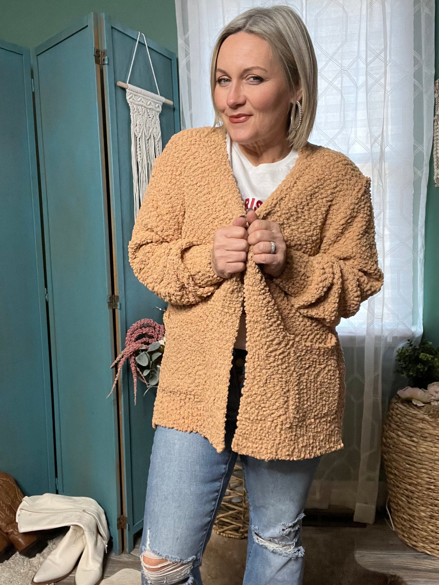 Desert Brush Popcorn Cardigan