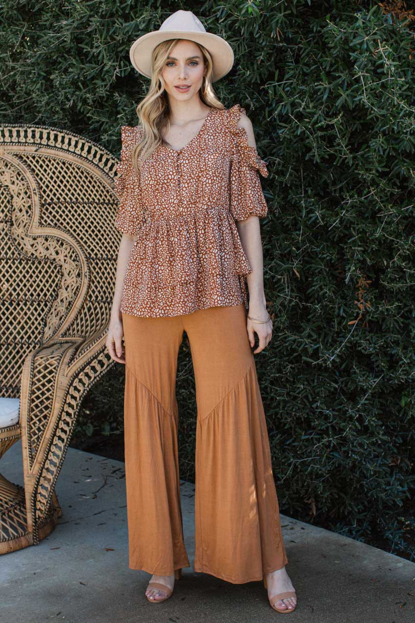 Wild Comfort Wide Leg Stretch Pants – Meerkat Tan