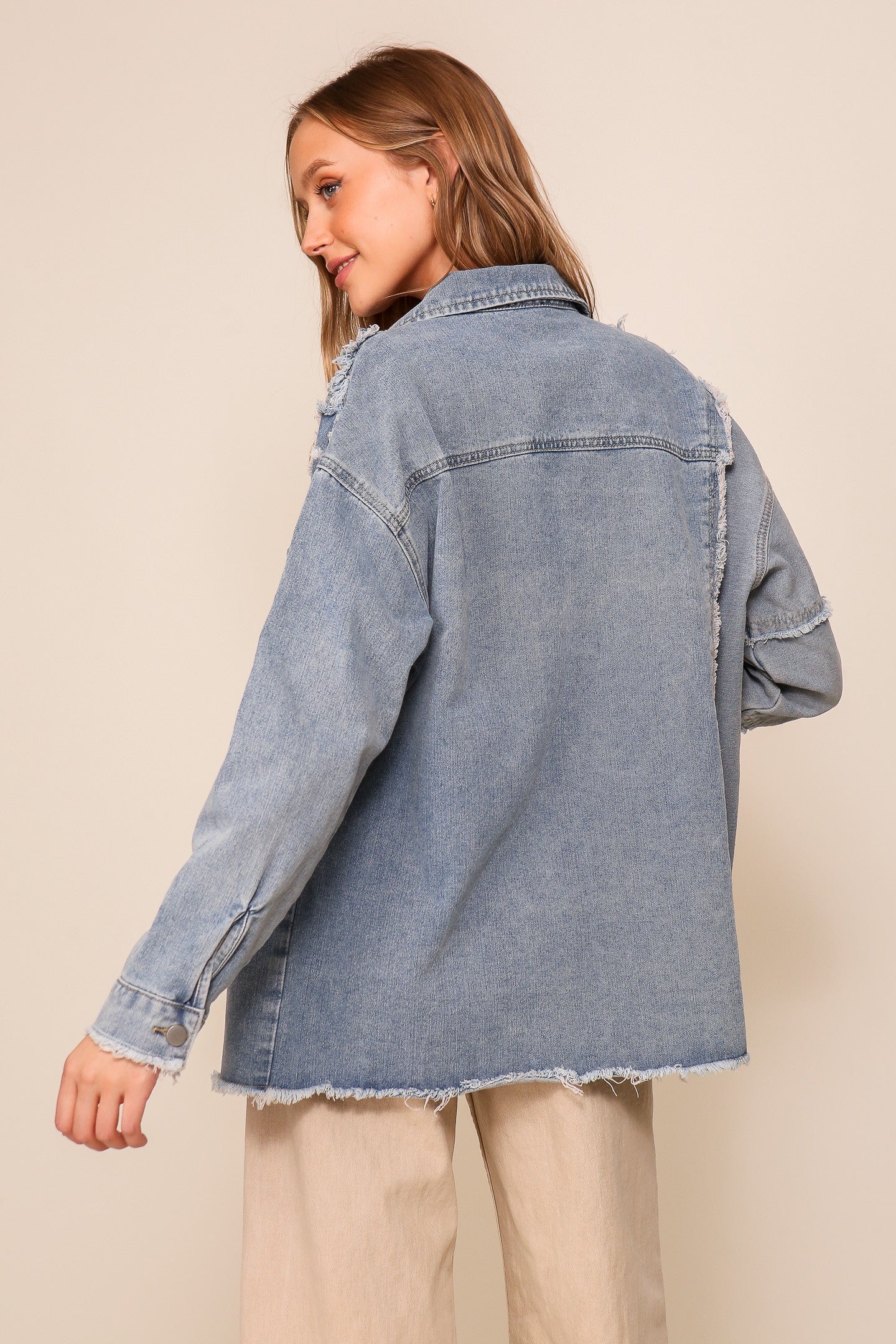 Dusty Trails Two-Tone Denim Jacket – Country Charm Meets Urban Edge