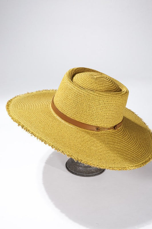 Chic Shade Boho Summer Straw Hat - Dark natural