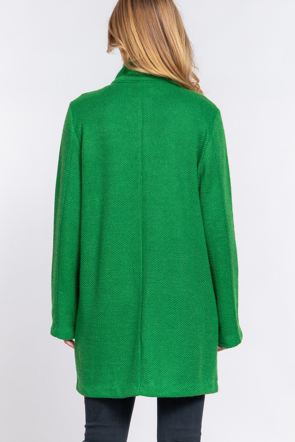 Bright Side Pea Coat – Lightweight Knit in Kelly Green