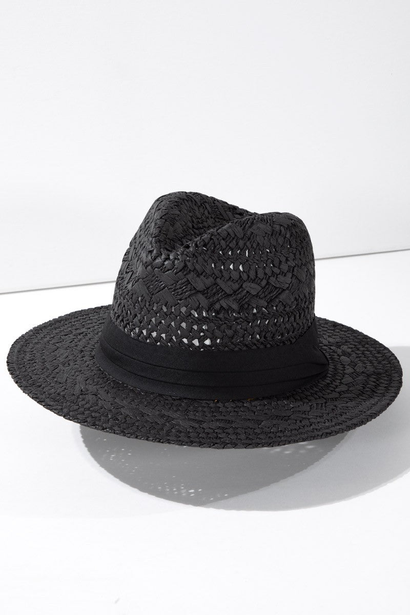 Midnight Sun Black Panama Straw Hat