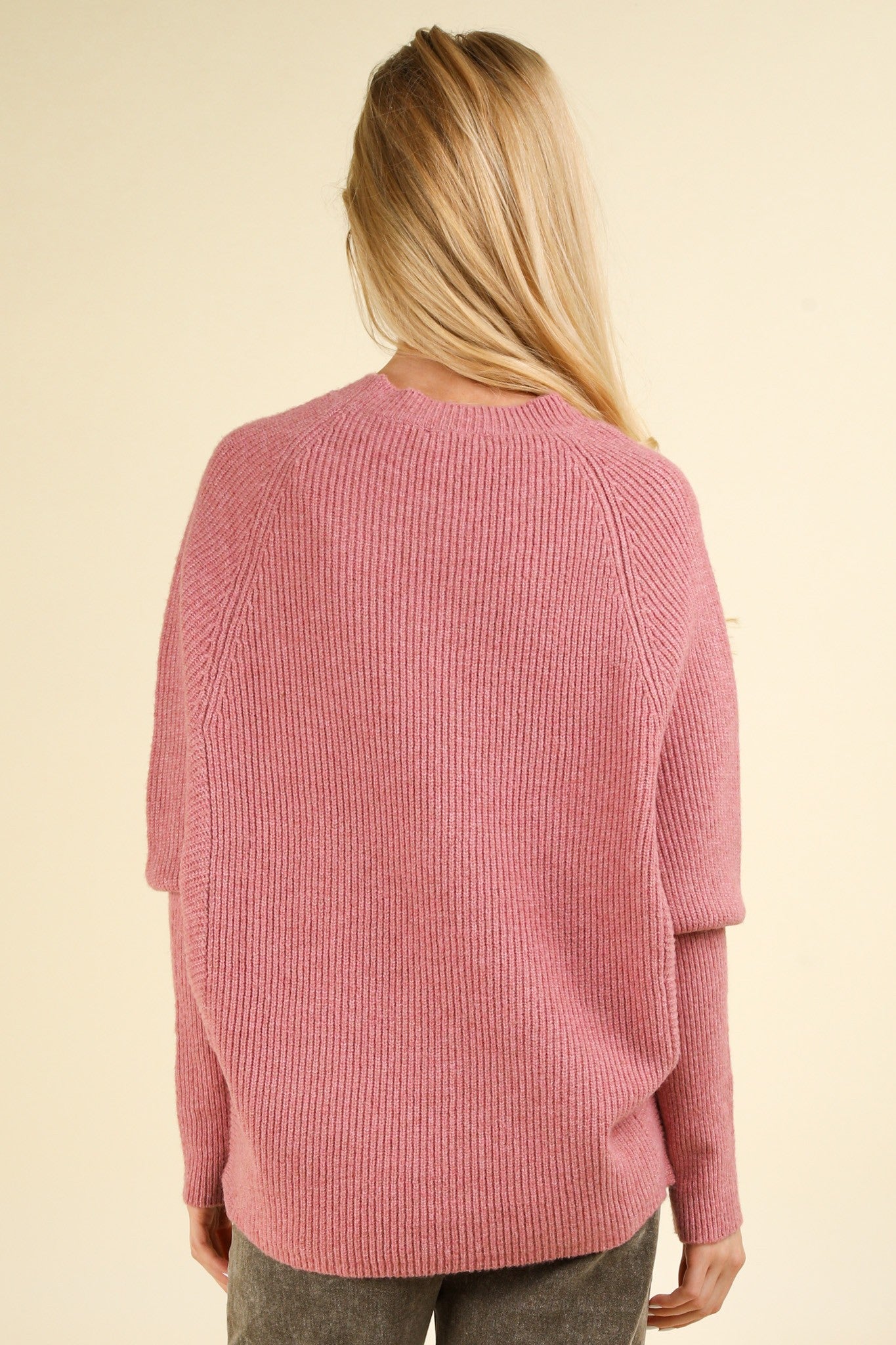 Let's Rose Cozy Chic Dolman sweater
