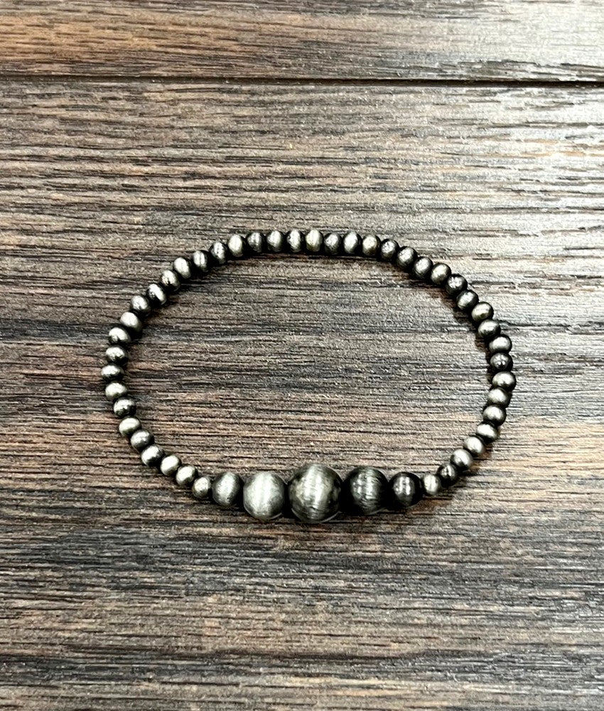 Cowgirl Pearl Stretch Bracelet handmade