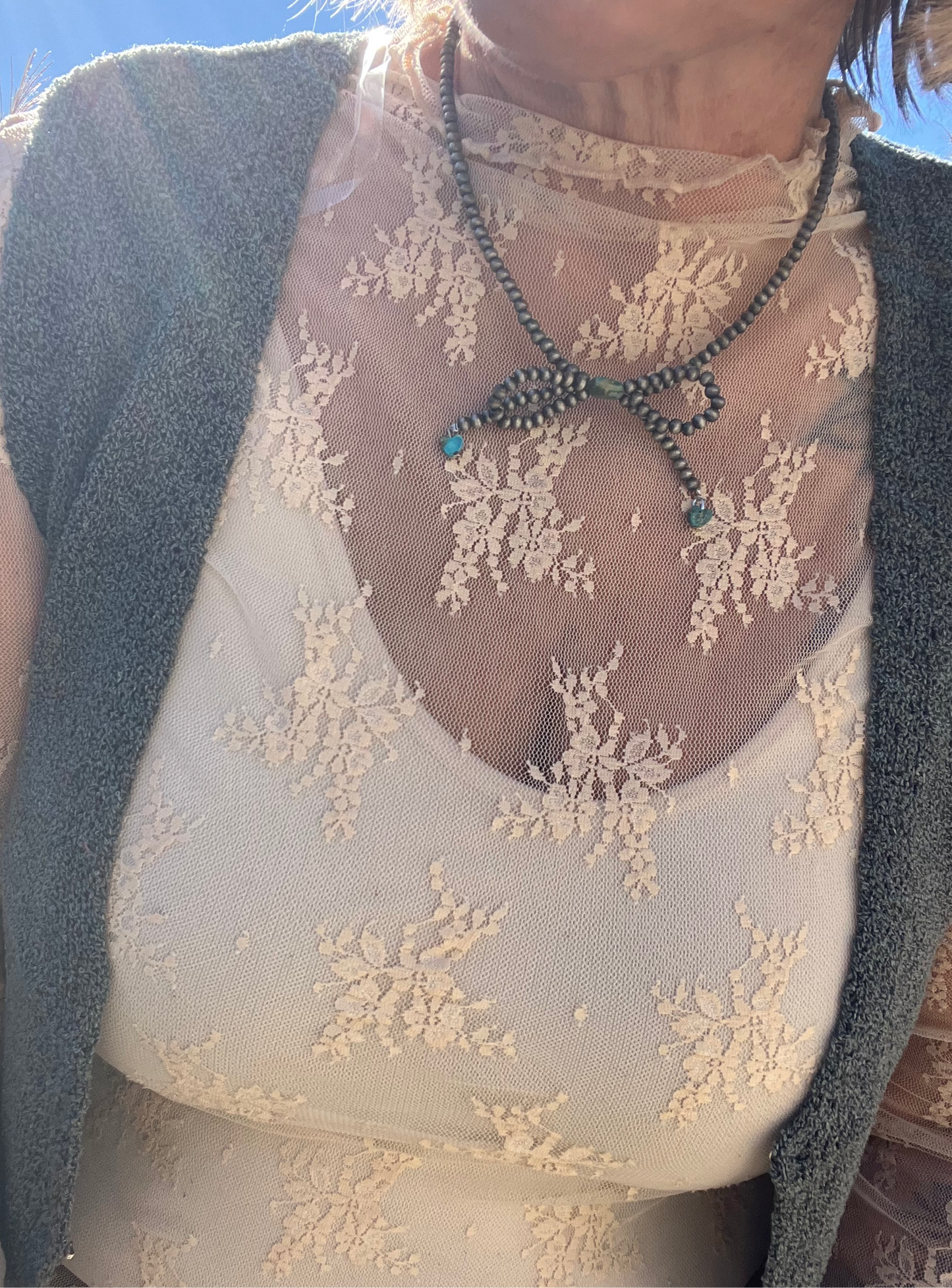 Coquette Cowgirl Bow necklace