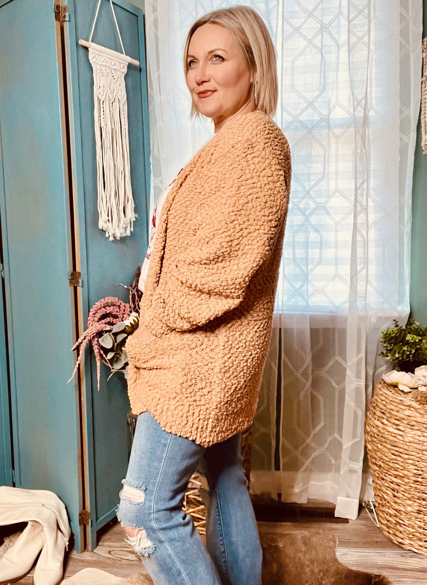 Desert Brush Popcorn Cardigan