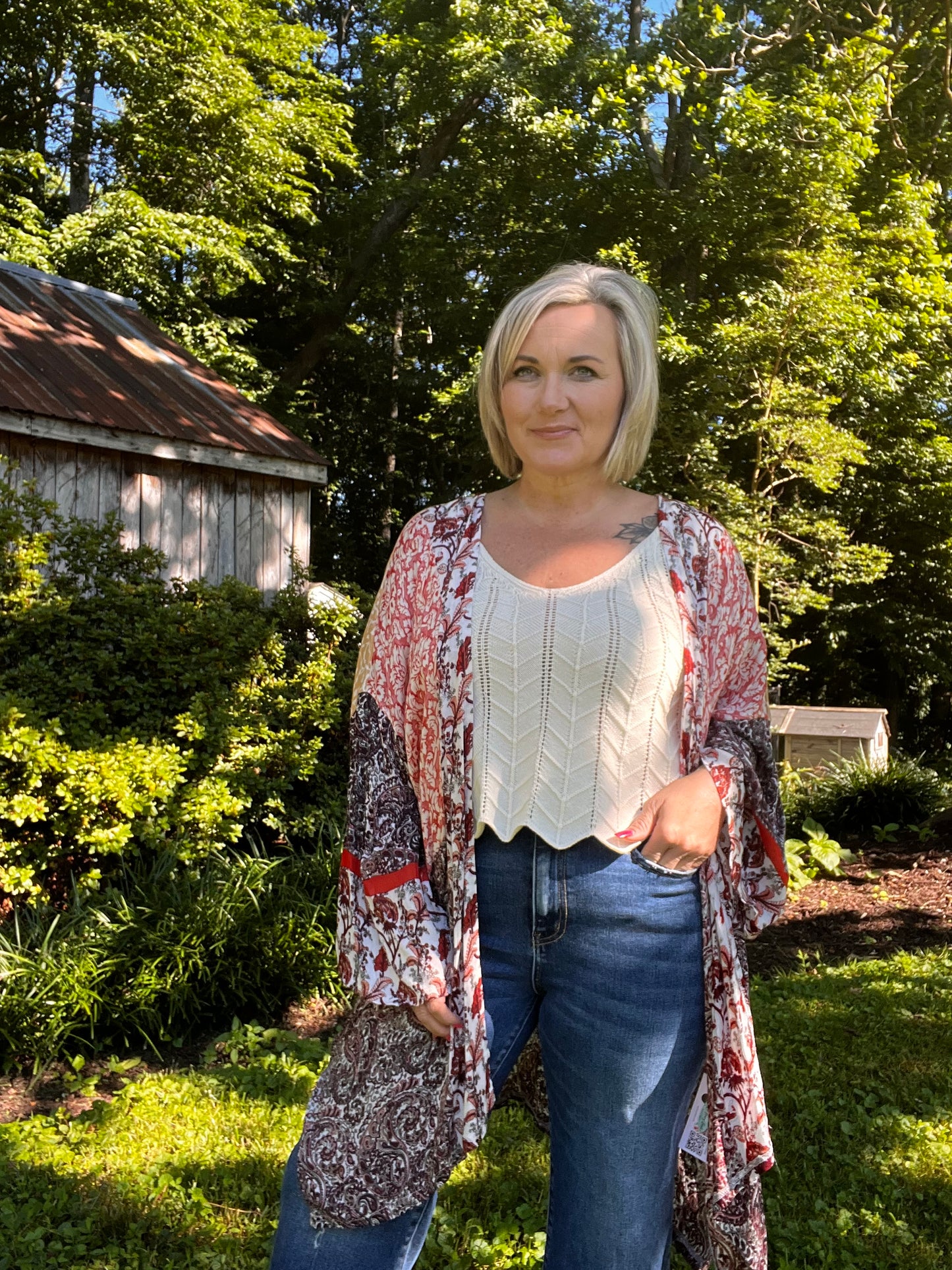 Rustic Bloom Kimono