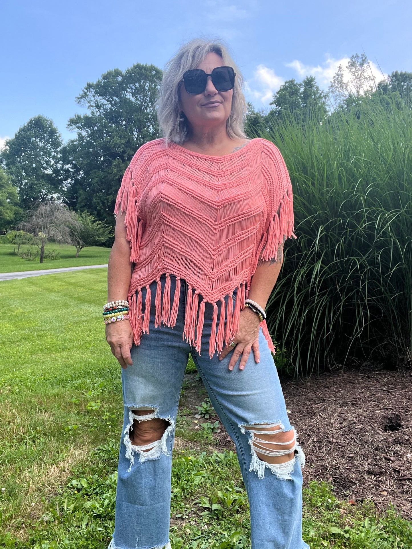 Melon Ball Open crochet top