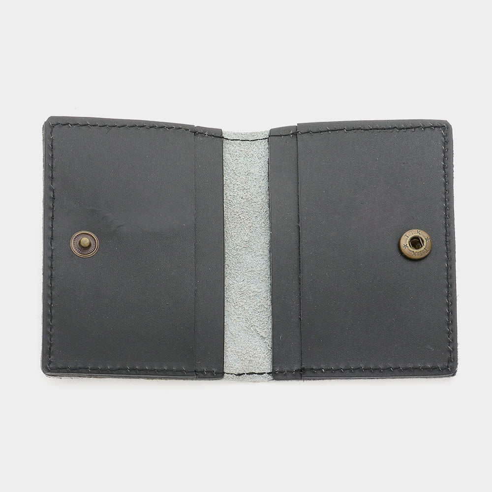 Black Cowhide card wallet