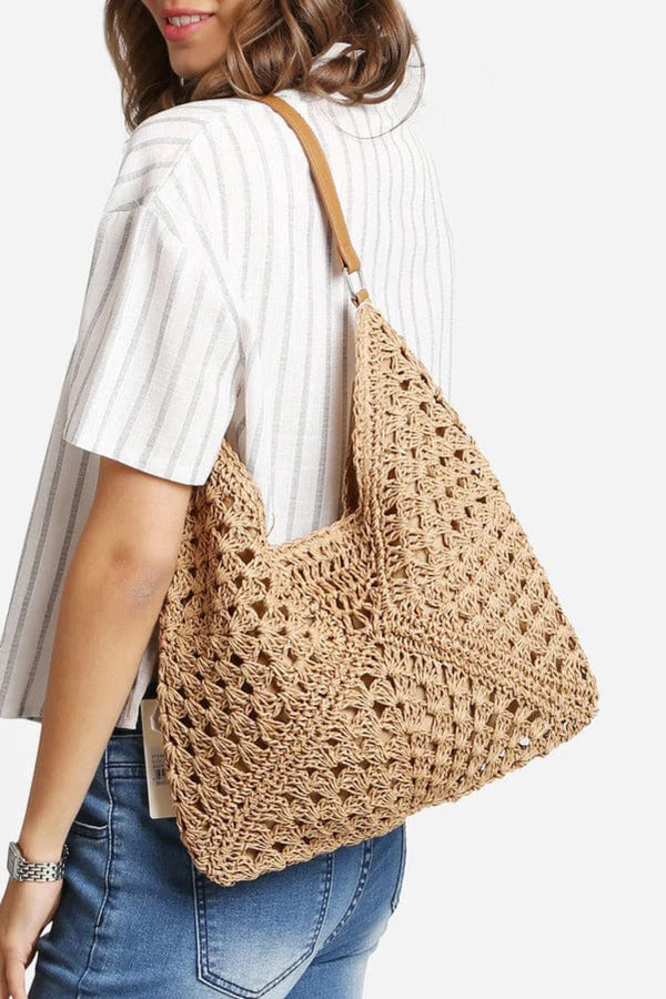 The Daydream Tote Crochet Knit Shoulder Bag – Boho Style