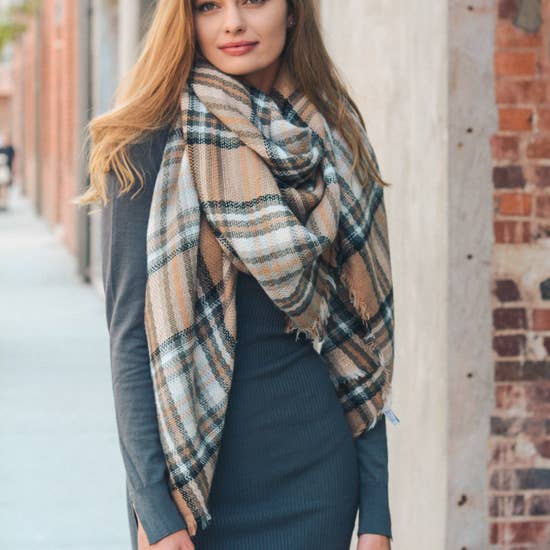 Plaid Blanket Scarf