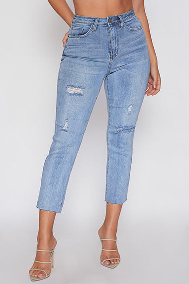 Cropped Straight Leg Denim YMI