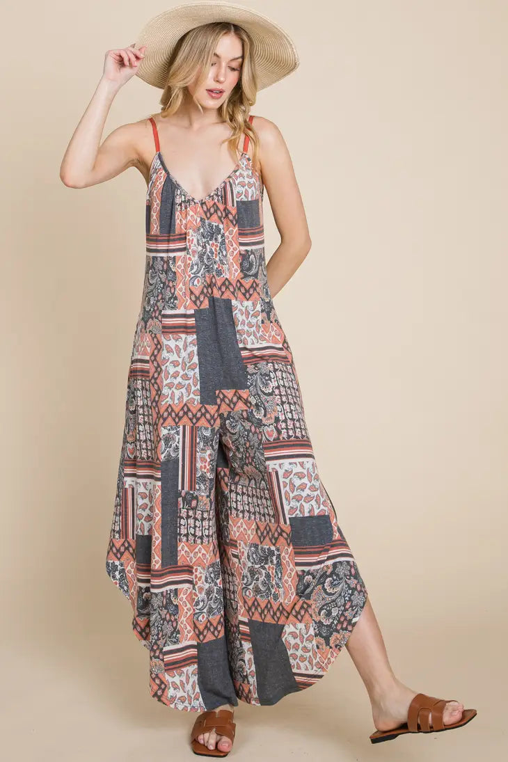 Patchwork Boho Romper