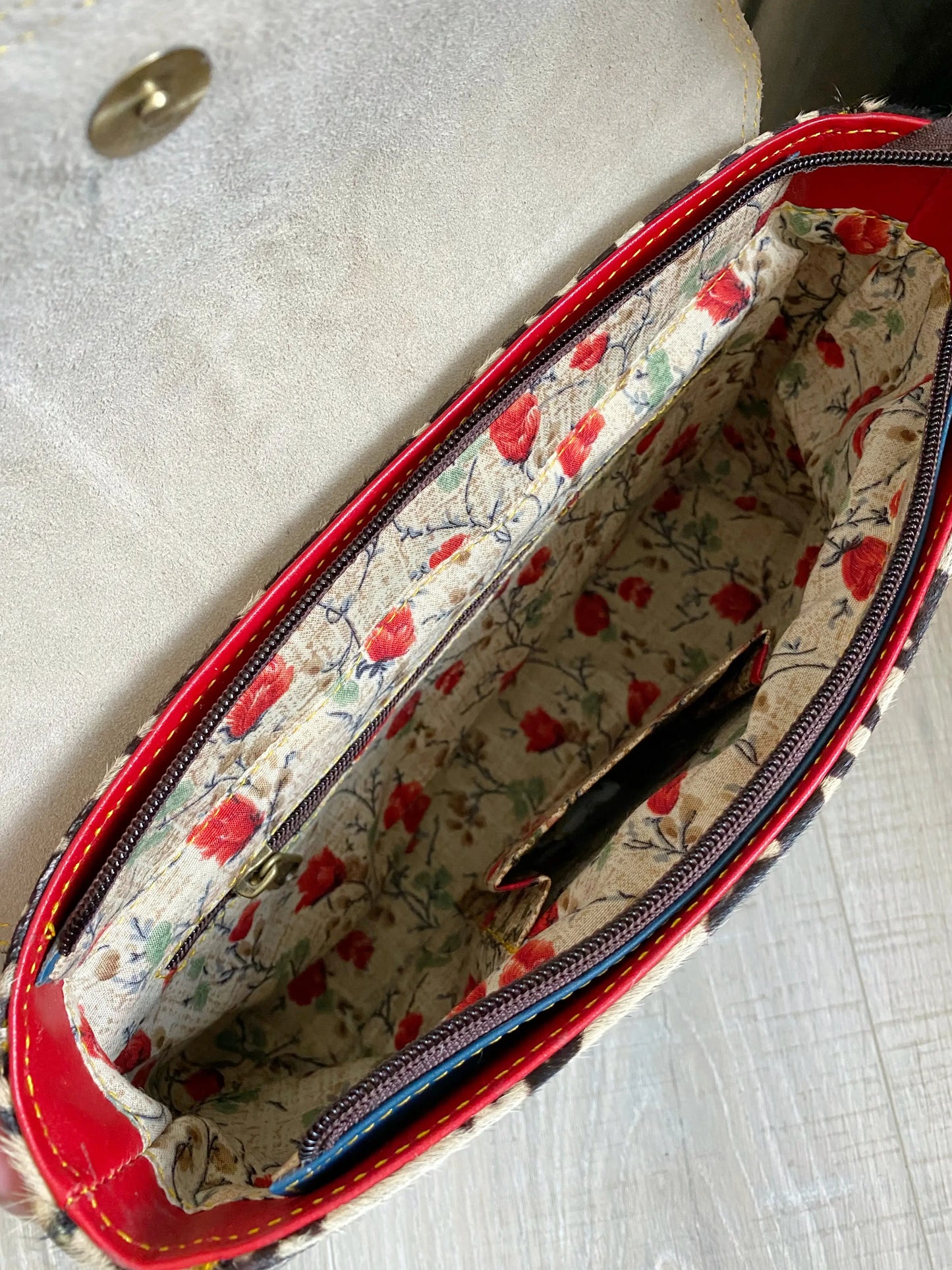 The Maris leather and hair on hide bag