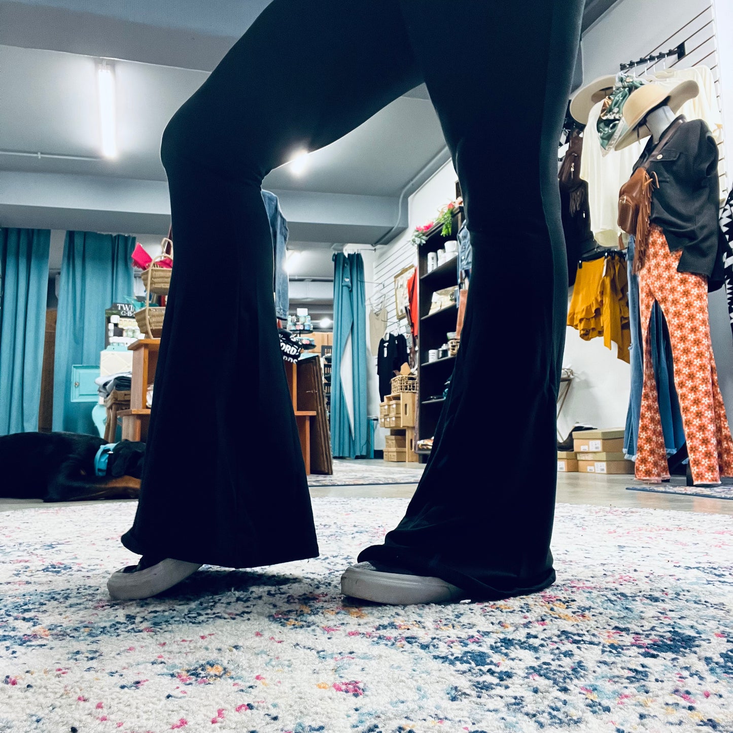 Solid Black perfect stretch flares