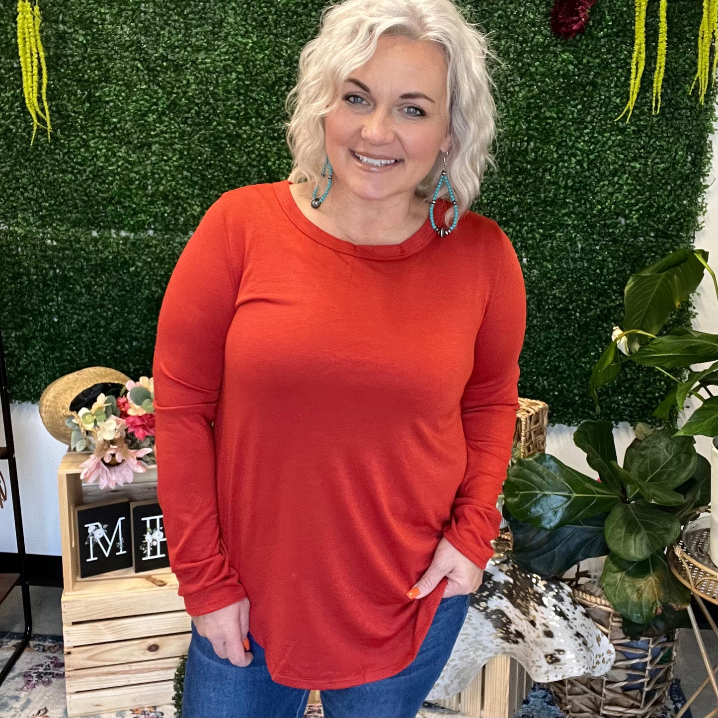 Luxy Brick long sleeve top