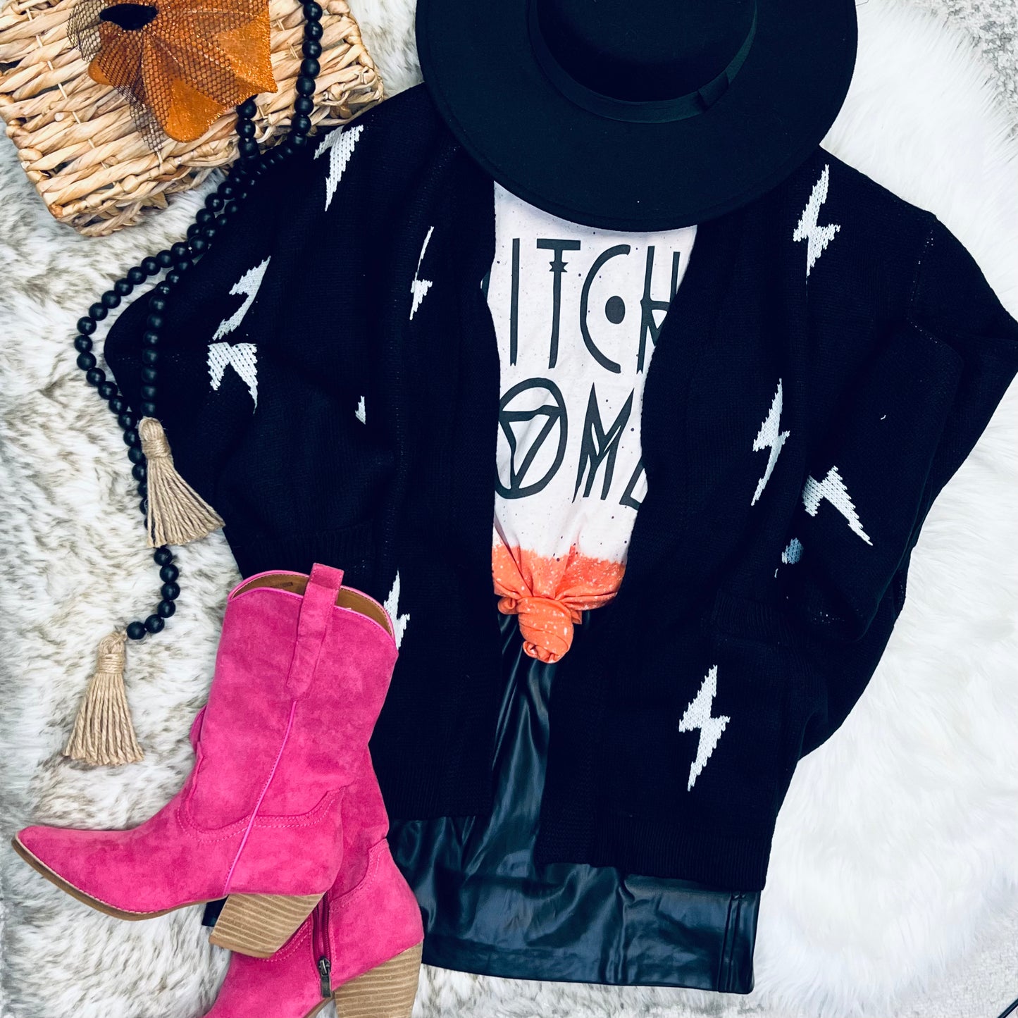 Lightning Jack black cardigan