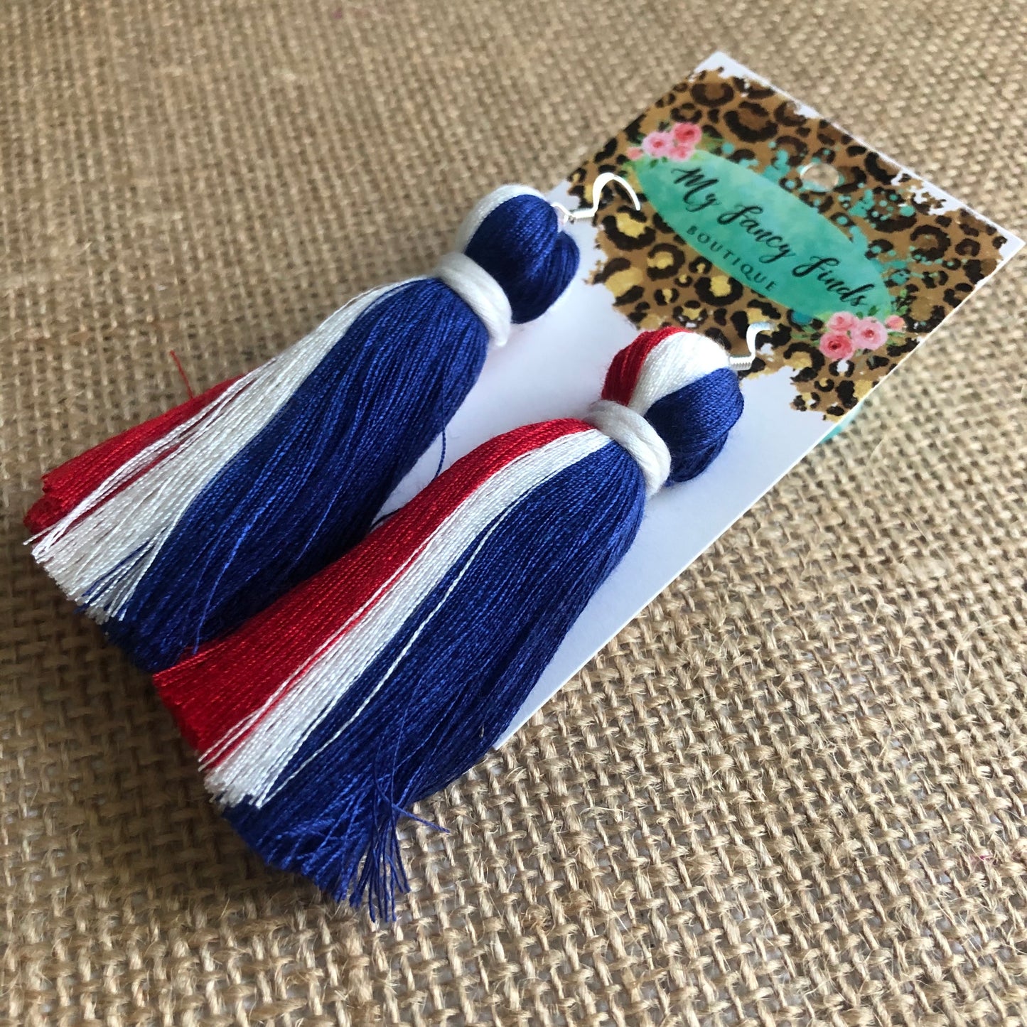Grand Ole USA fringe earring