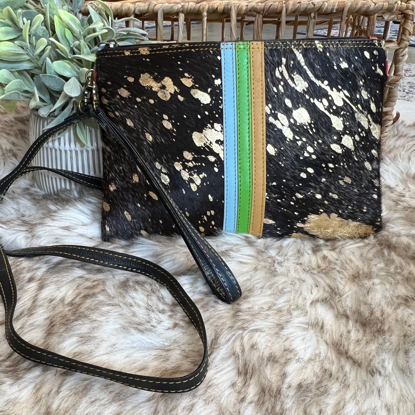 The Evie hide and leather crossboby convertible 3 in 1