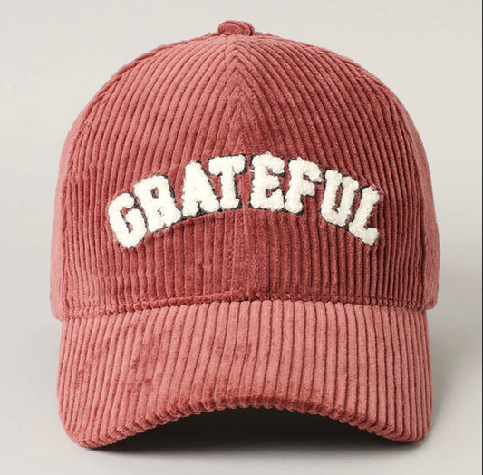 Grateful corduroy hat burgundy