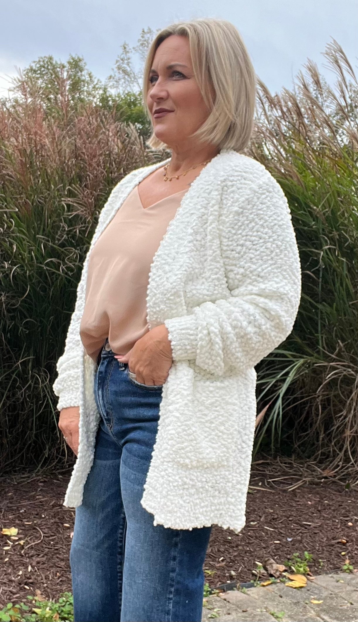 Snow Cloud Popcorn Cardigan *Final Sale