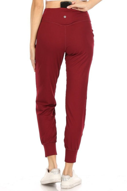 Burgundy Athleisure Joggers