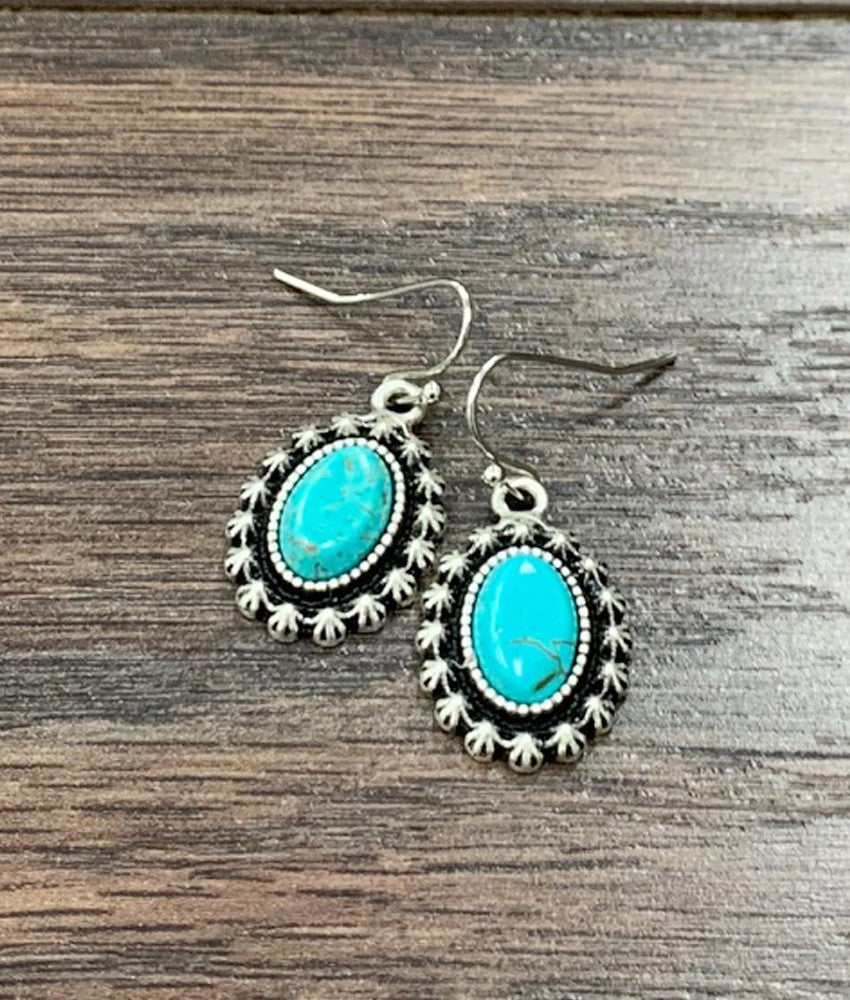 Concho Star Turquoise earrings