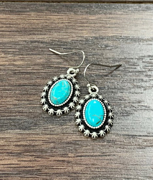Concho Star Turquoise earrings
