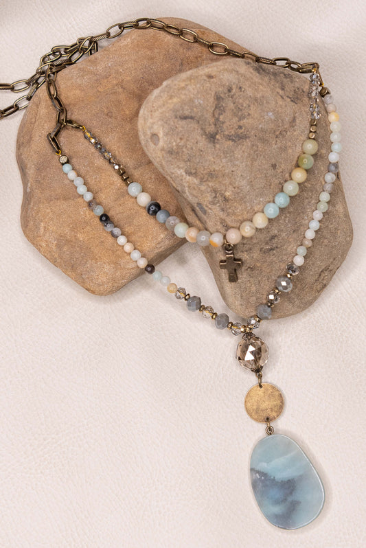 Amazonite Layered Makenzie Necklace