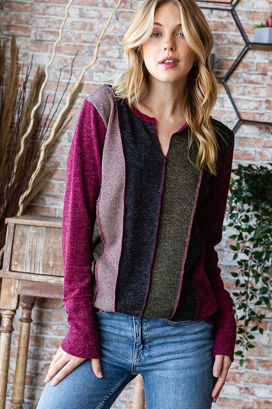 Berries and Wine Long sleeve top
