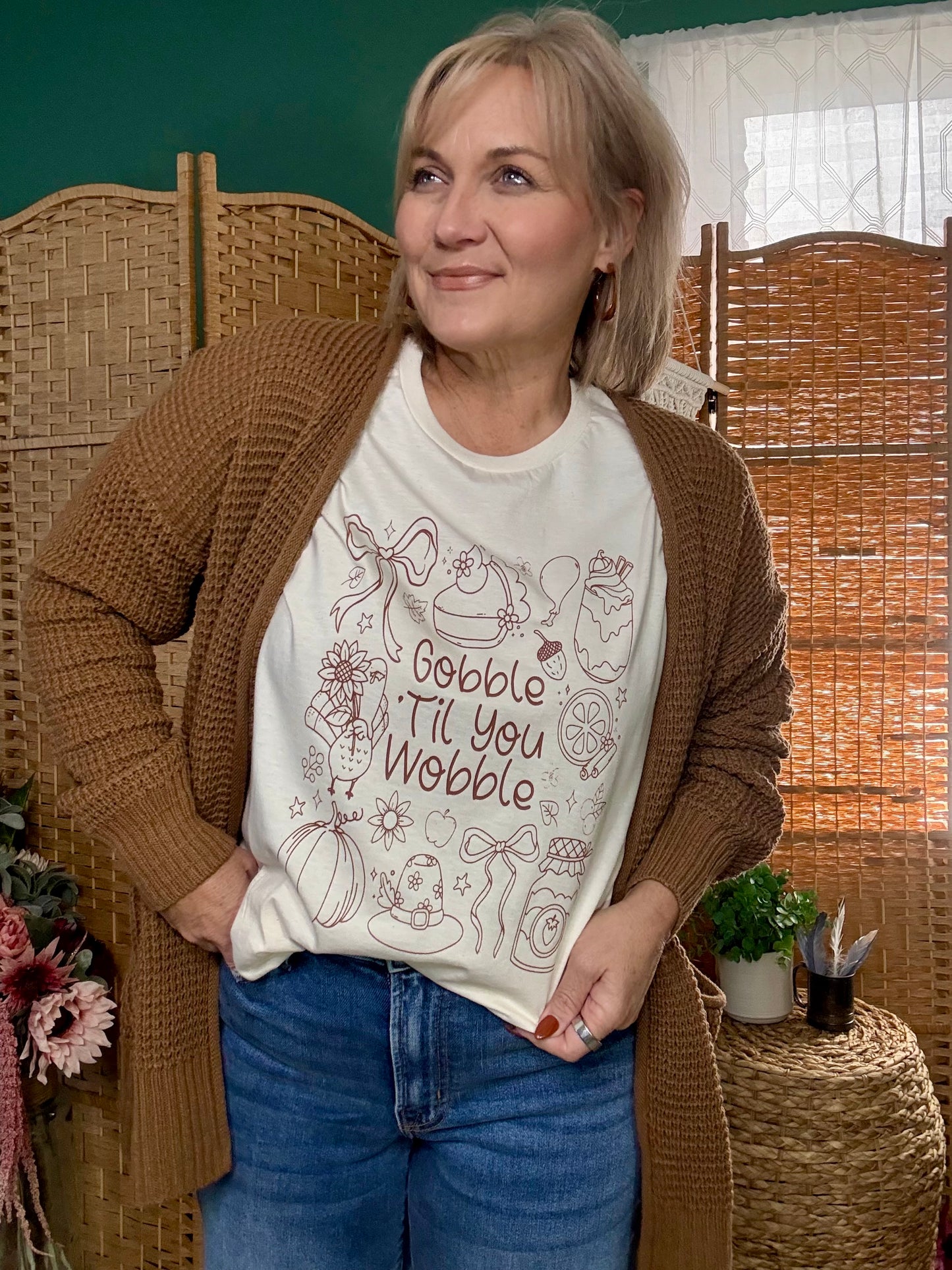 Gobble Till You Wobble | Thanksgiving Graphic Tee