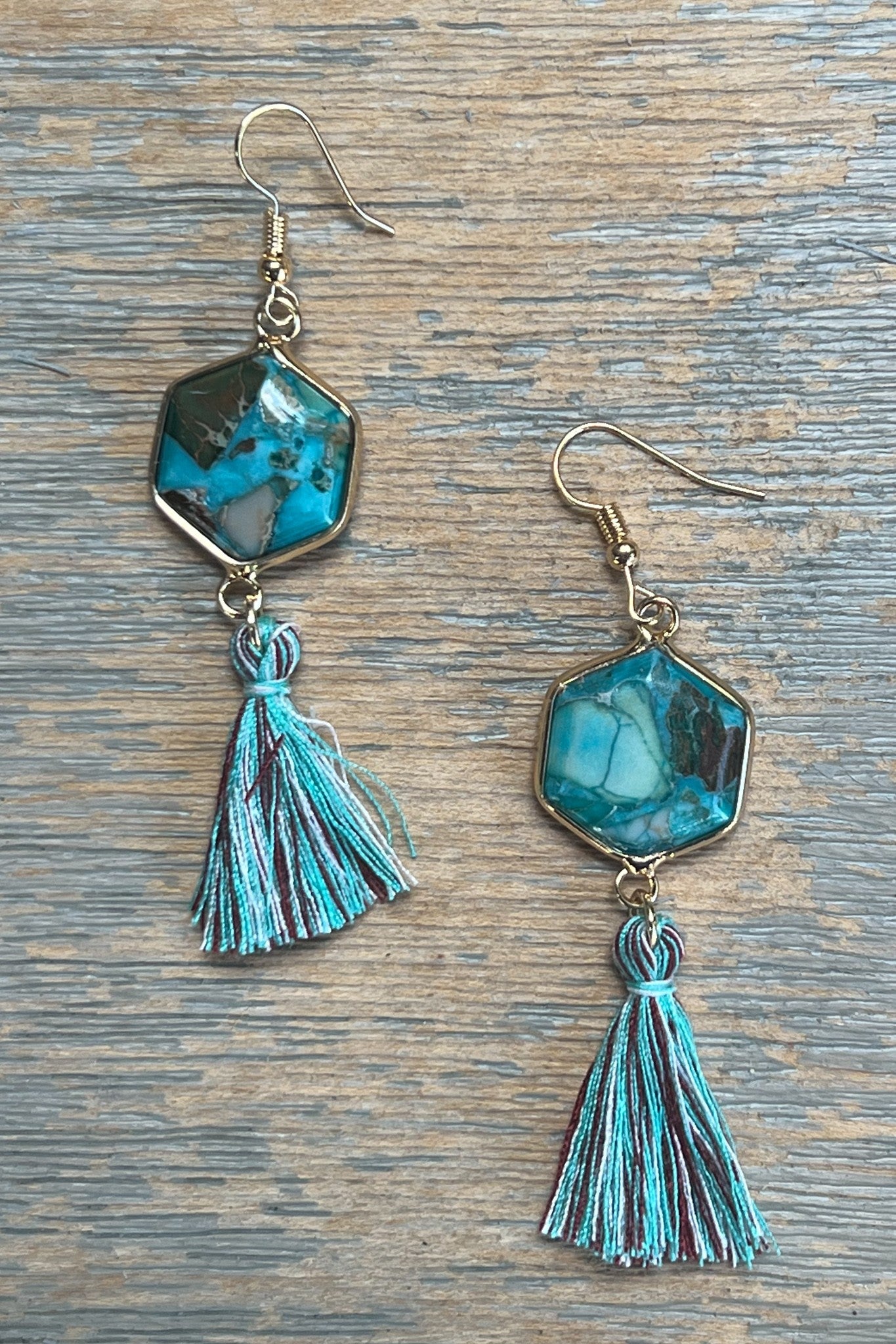 Turquoise Stone Janet Dangle earring