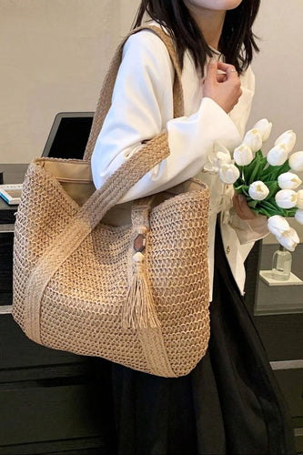 Summer ready straw tote