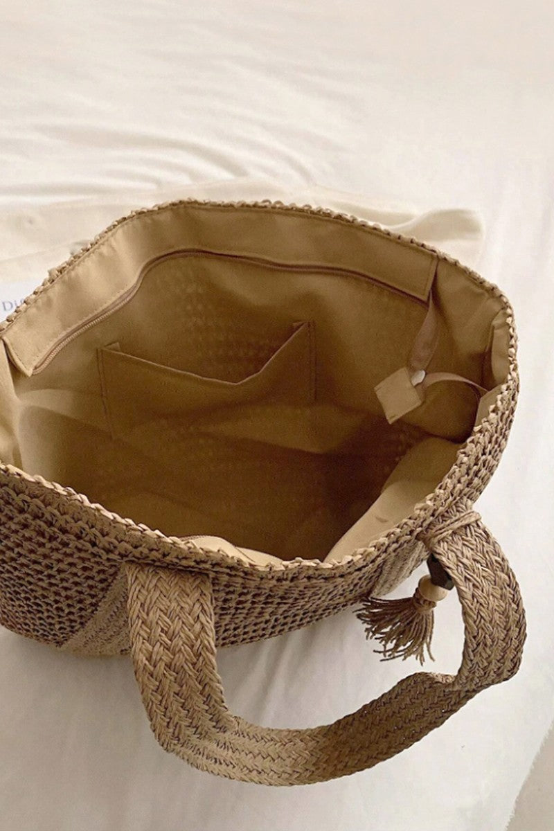 Summer ready straw tote