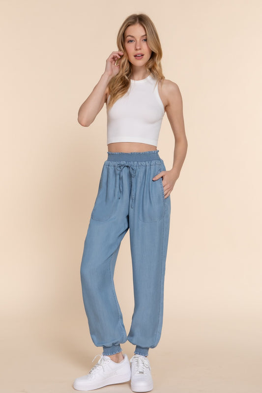 Chambray joggers