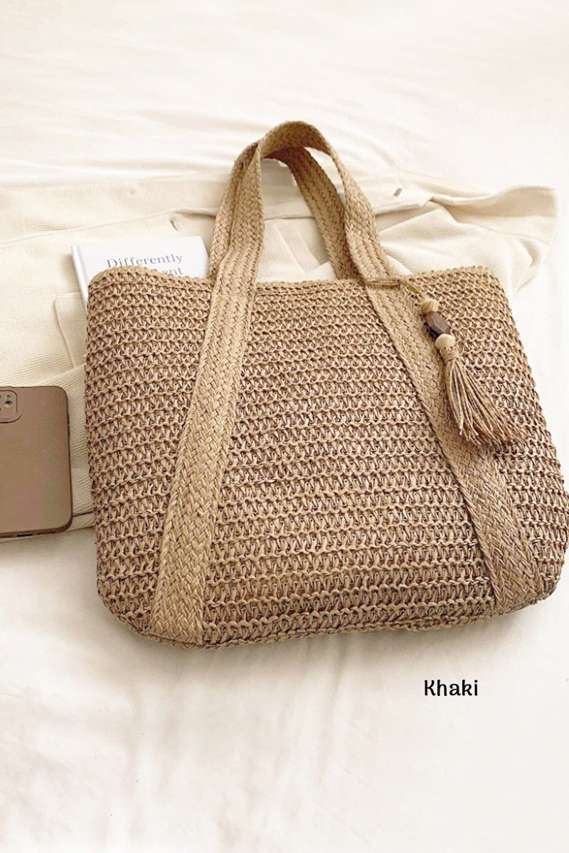 Summer ready straw tote