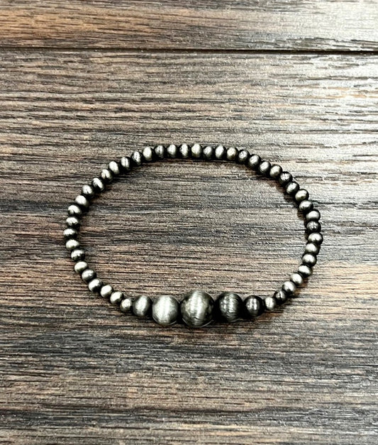 Cowgirl Pearl Stretch Bracelet handmade