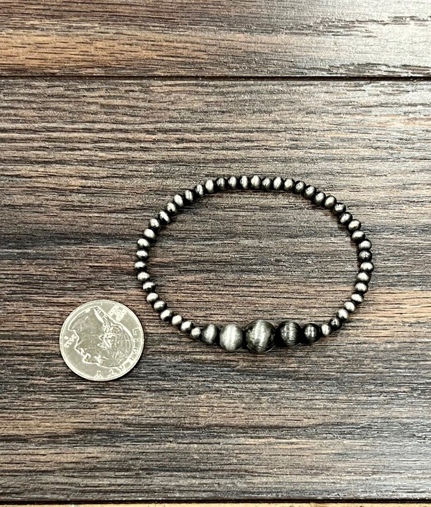 Cowgirl Pearl Stretch Bracelet handmade
