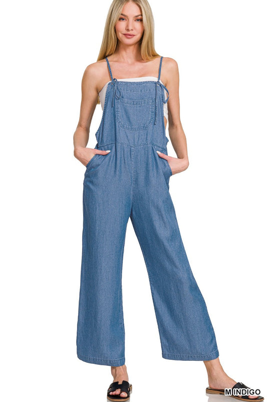 Drift & Denim Washed Jumpsuit – Medium Blue