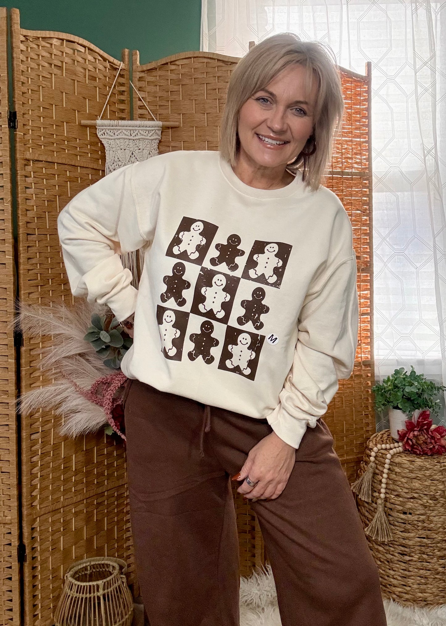 Gingerbread Snuggles Tile Sweatshirt