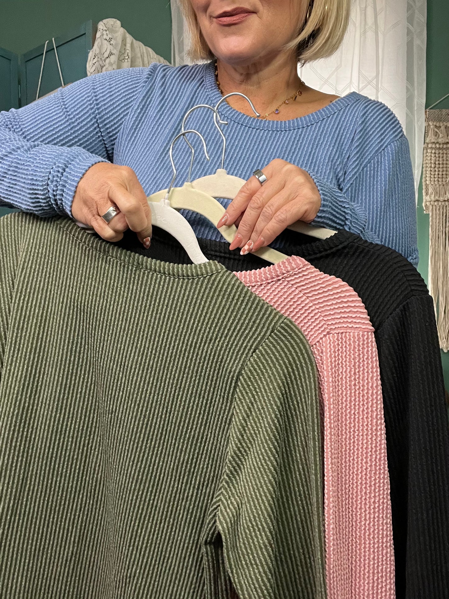 Dusty Mauve Urban ribbed Long Sleeve Top