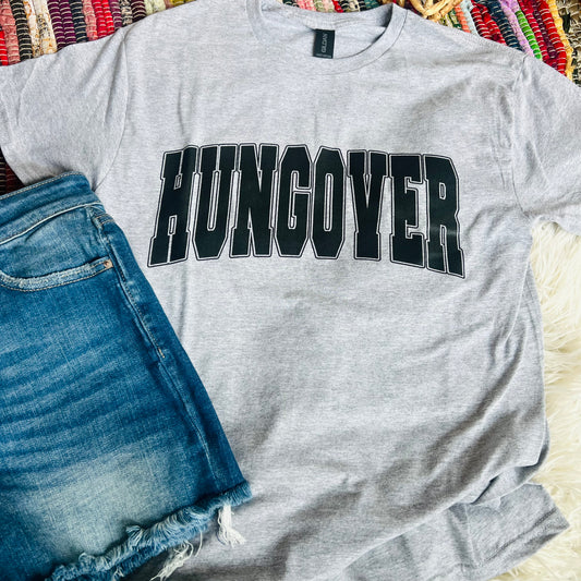 Currently Recovering Hungover Tee – Washed Charcoal Vibes