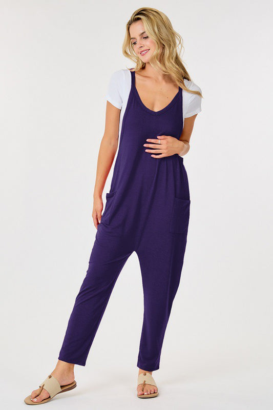 Royal sleeveless jumpsuit