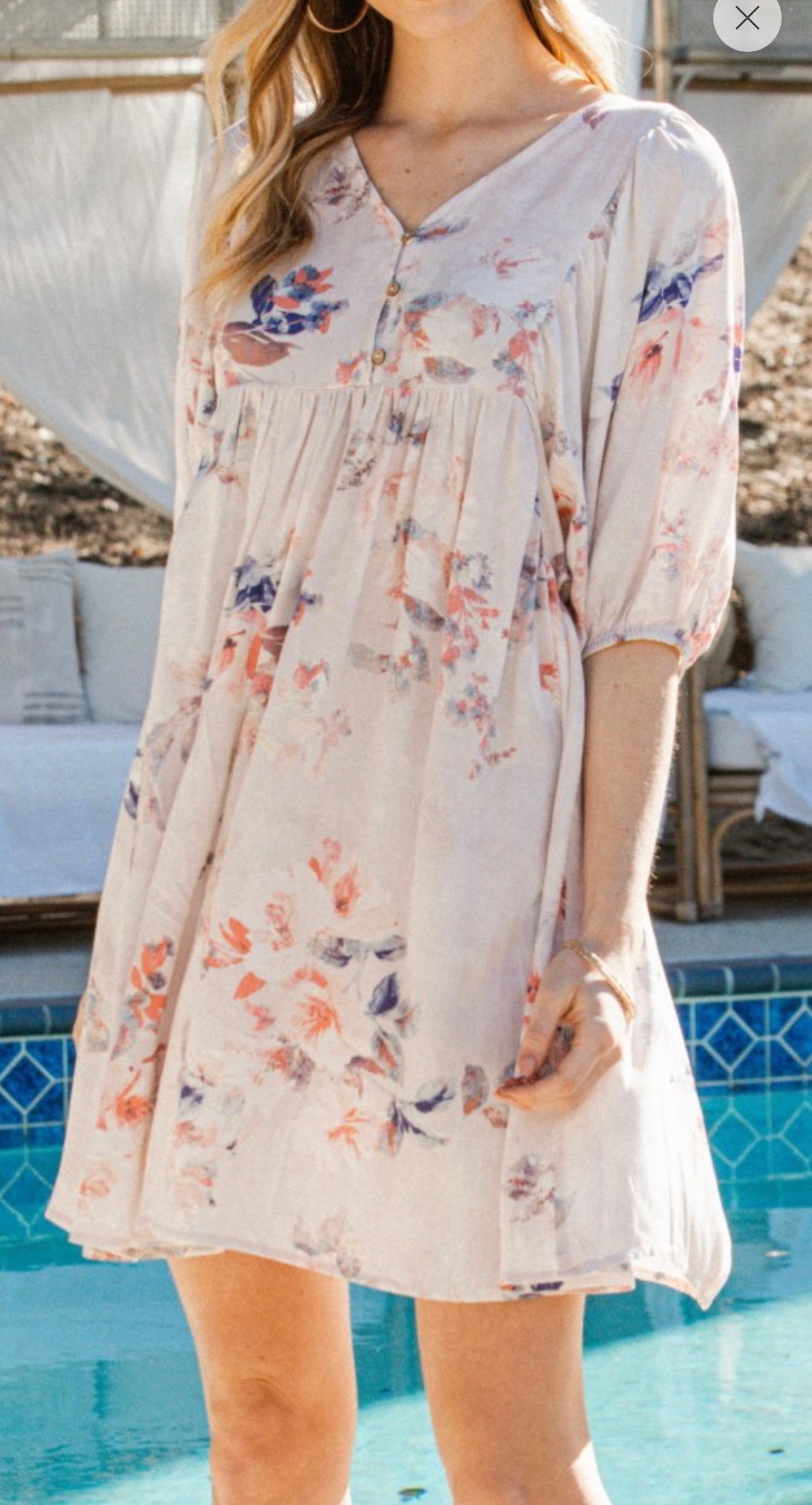 Lavender Mist floral print dress