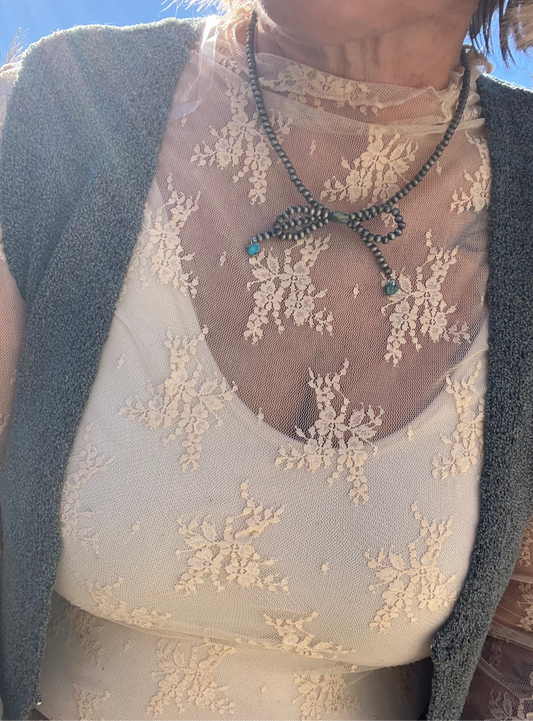 Coquette Cowgirl Bow necklace