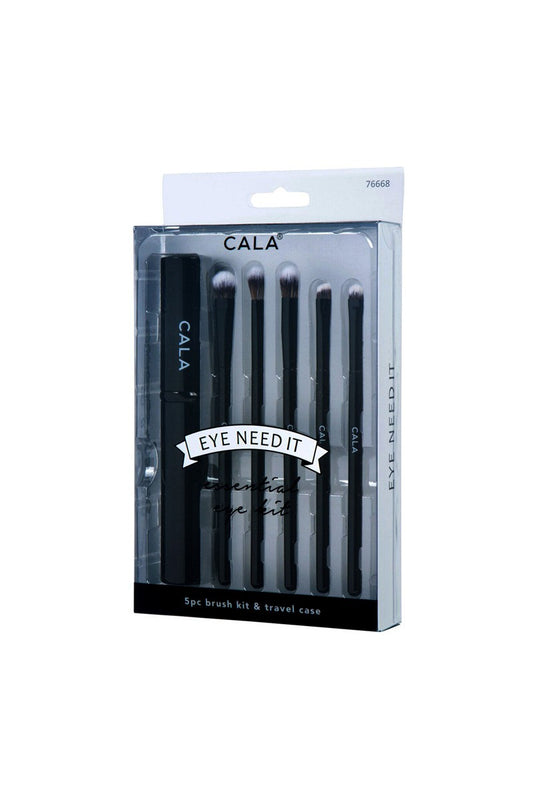 Black 6 piece eye brush set