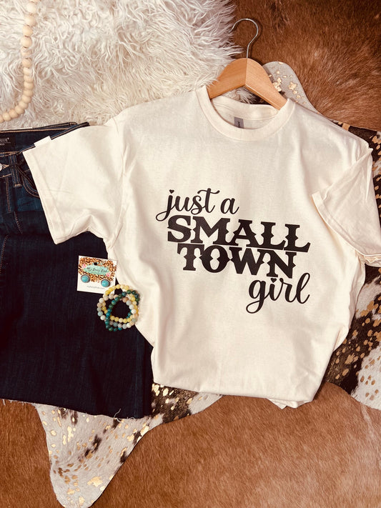 Just a Small Town Girl Cream Tee