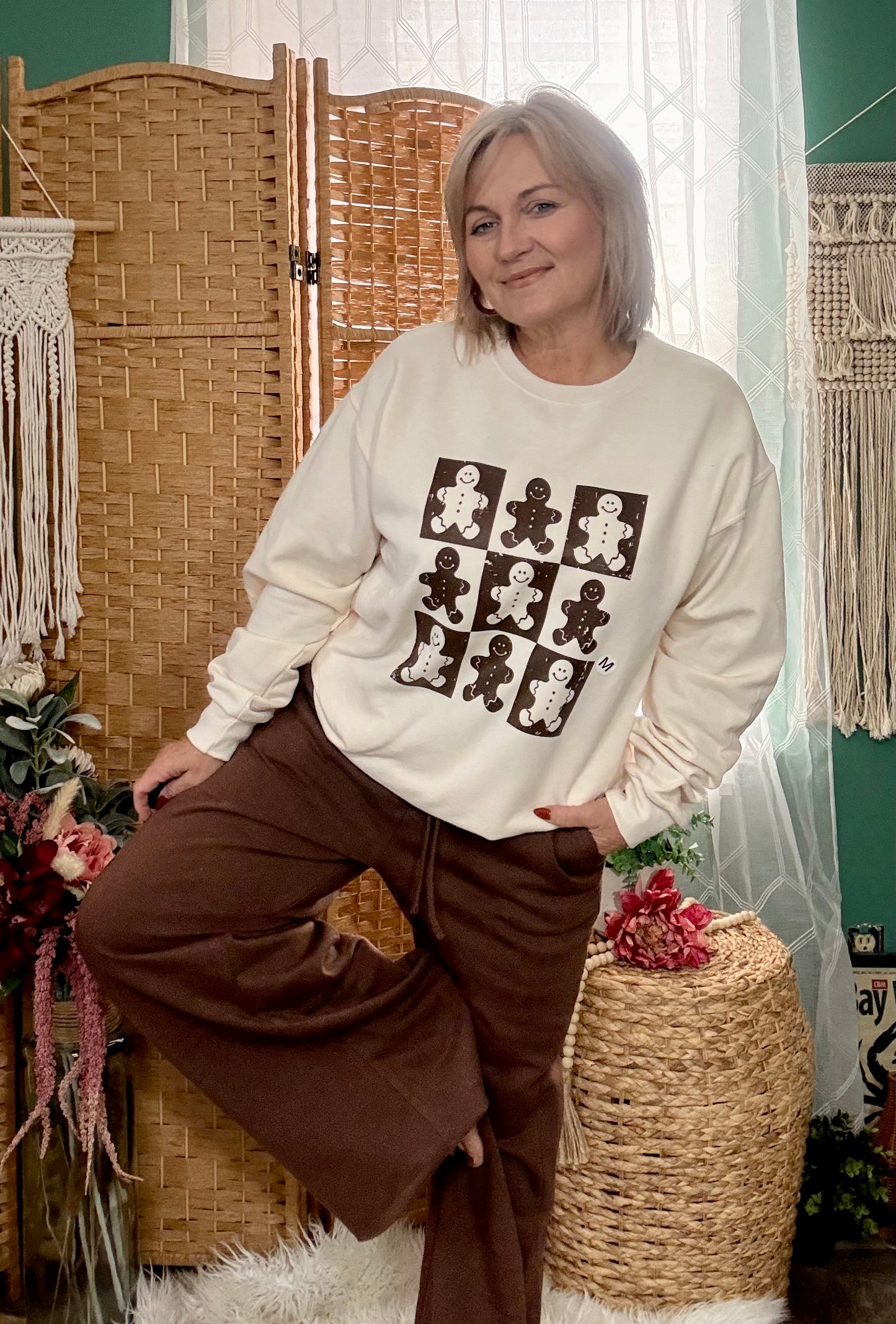 Cozy Stretch Wide Leg Sweatpants – Chocolate Brown