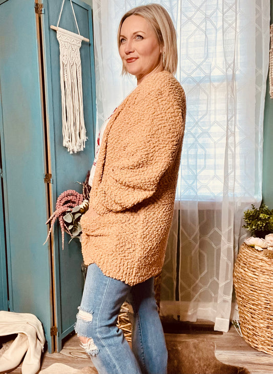 Desert Brush Popcorn Cardigan
