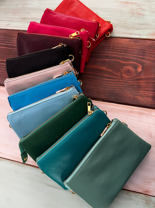 Vegan Pebble Clutch & Crossbody